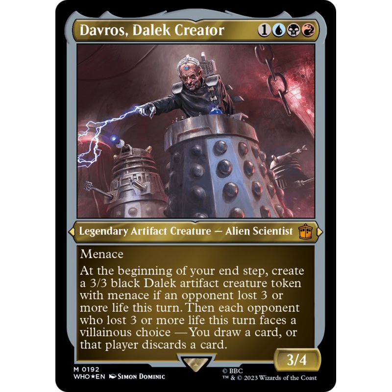 Davros, Dalek Creator (Display Commander) - Thick Stock [Doctor Who]