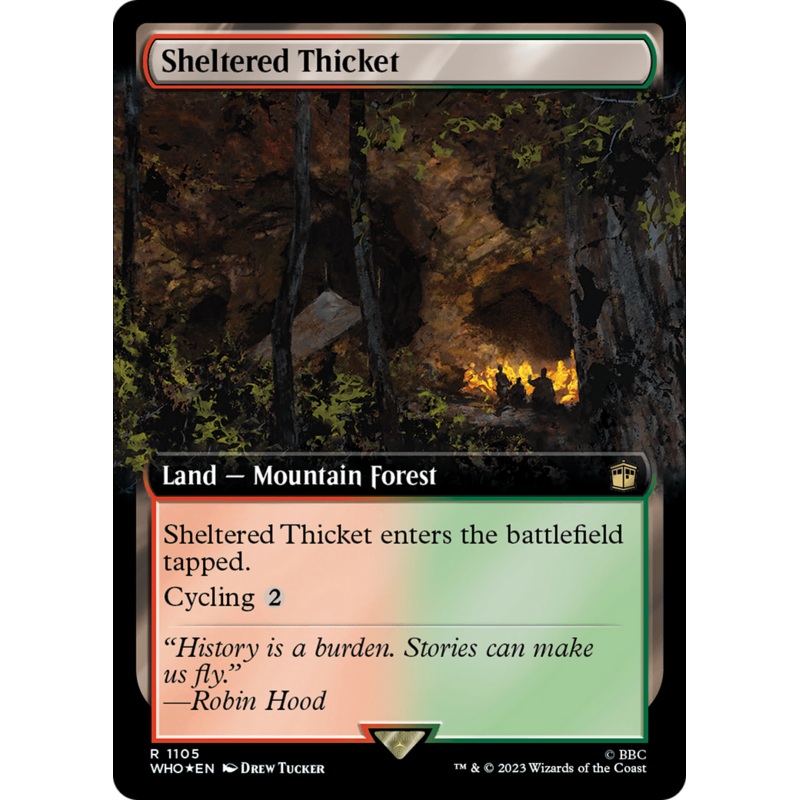 Sheltered Thicket (Extended Art) (Surge Foil) [Doctor Who]