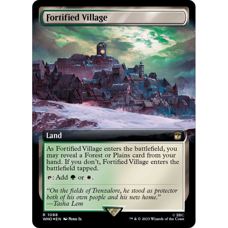 Fortified Village (Extended Art) (Surge Foil) [Doctor Who]