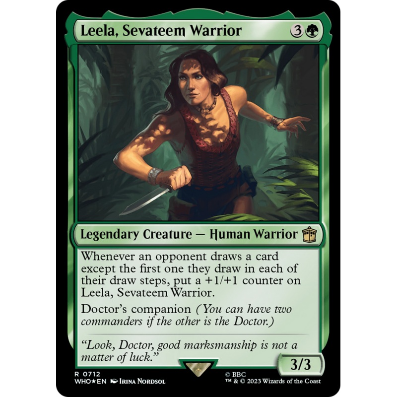 Leela, Sevateem Warrior (Surge Foil) [Doctor Who]