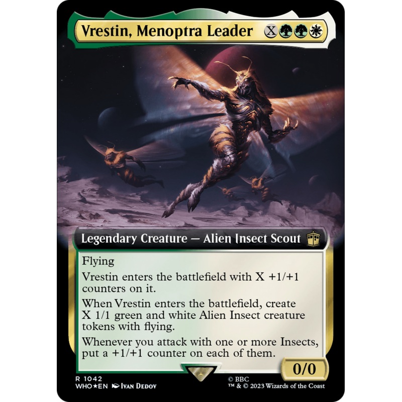 Vrestin, Menoptra Leader (Extended Art) (Surge Foil) [Doctor Who]
