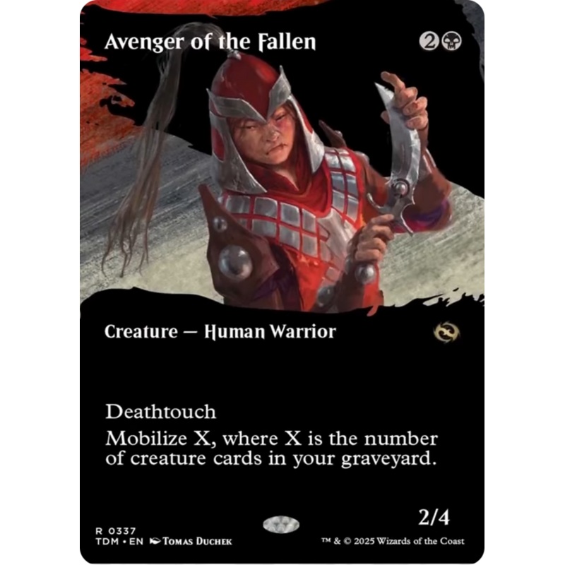 Avenger of the Fallen (Borderless) [Tarkir: Dragonstorm]