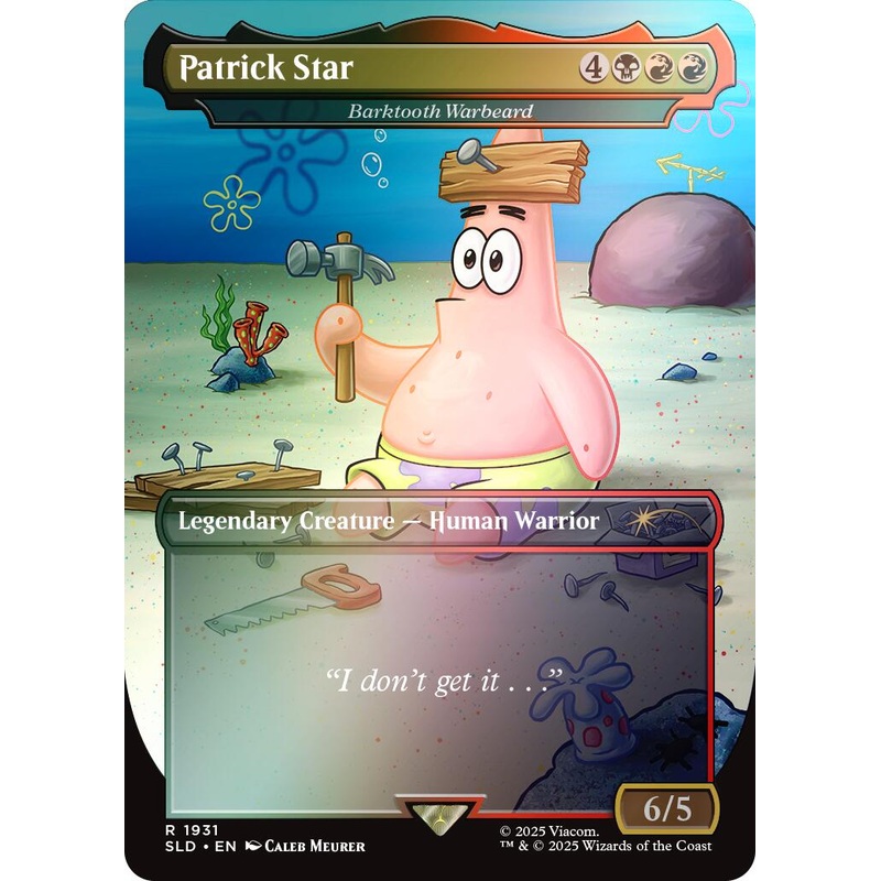 Patrick Star - Barktooth Warbeard (Rainbow Foil) [Secret Lair Drop Series]