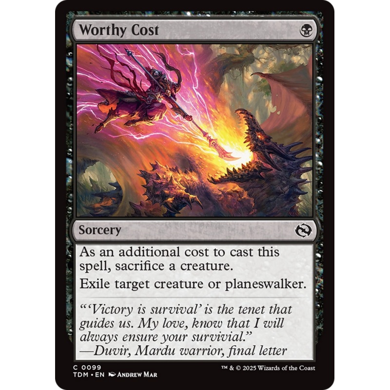 Worthy Cost [Tarkir: Dragonstorm]