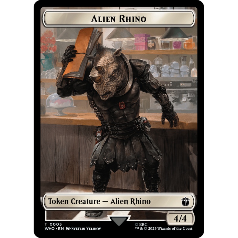 Alien Rhino // Mutant Double-Sided Token [Doctor Who Tokens]