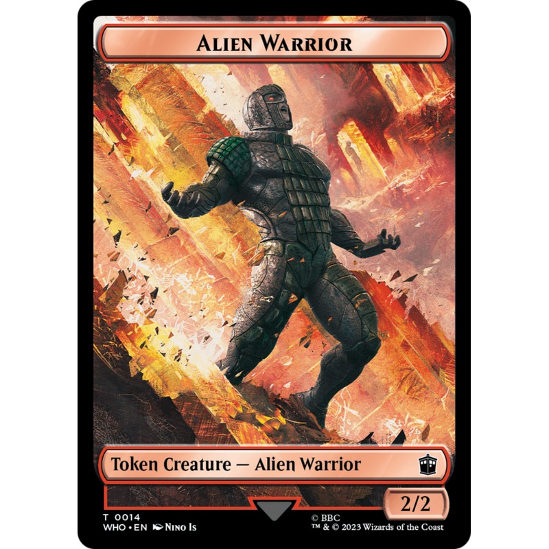 Alien Warrior // Treasure (0030) Double-Sided Token [Doctor Who Tokens]