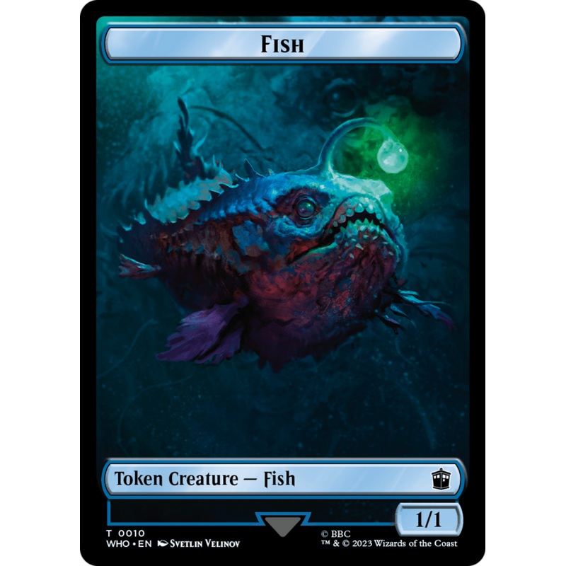 Fish // Beast Double-Sided Token [Doctor Who Tokens]