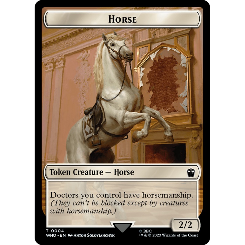 Horse // Clue (0022) Double-Sided Token [Doctor Who Tokens]