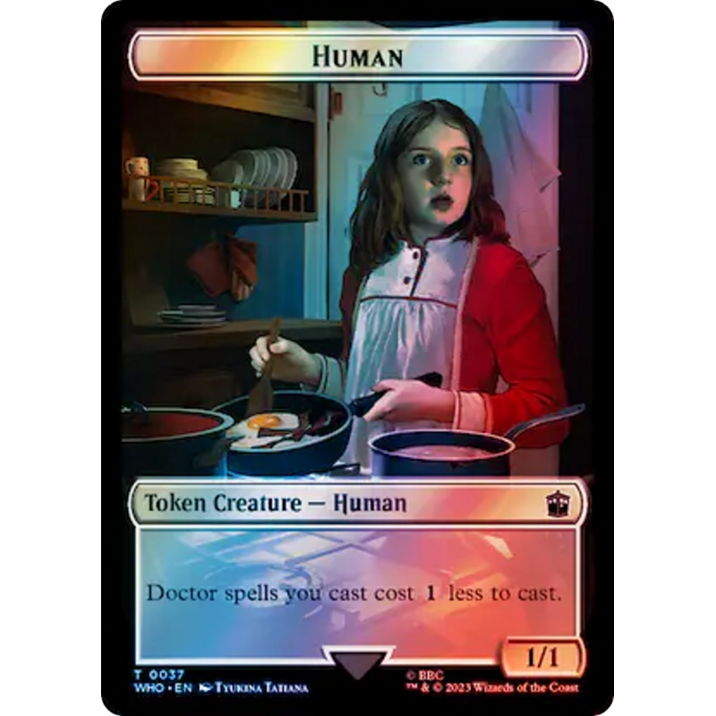Human (0037) // Mark of the Rani Double-Sided Token (Surge Foil) [Doctor Who Tokens]