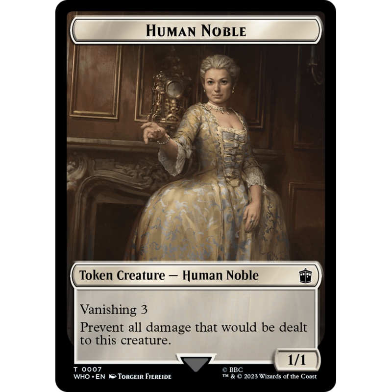Human Noble // Mark of the Rani Double-Sided Token [Doctor Who Tokens]