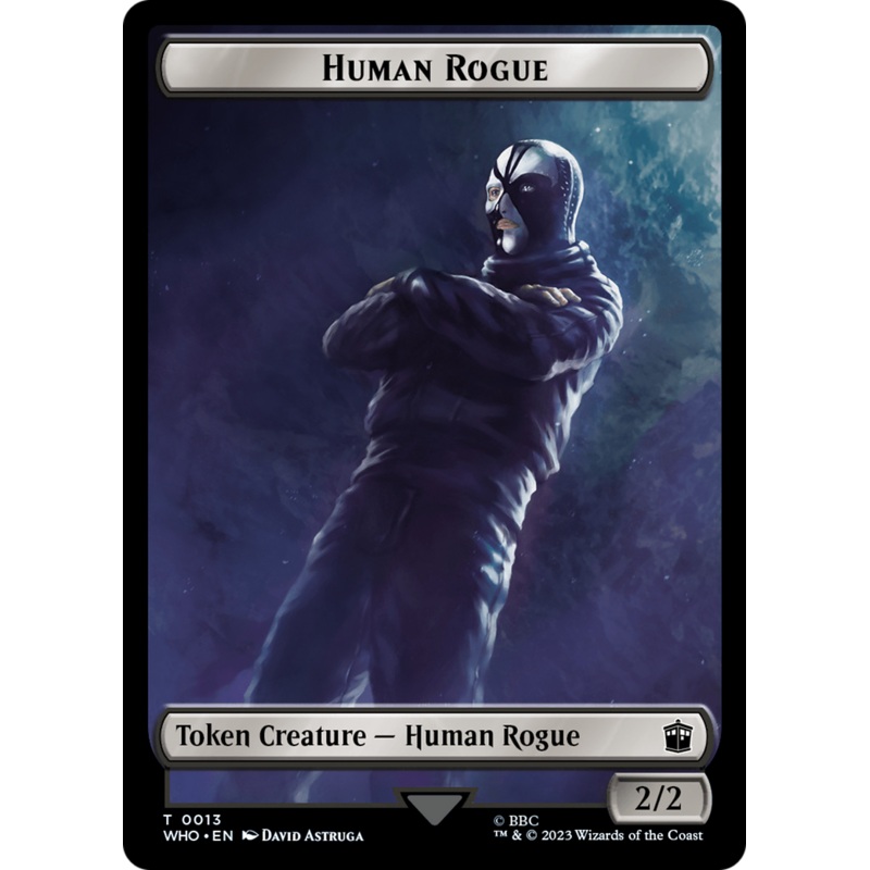 Human Rogue // Beast Double-Sided Token [Doctor Who Tokens]