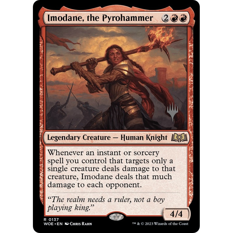 Imodane, the Pyrohammer (Promo Pack) [Wilds of Eldraine Promos]