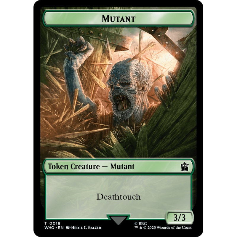 Mutant // Alien Insect Double-Sided Token [Doctor Who Tokens]