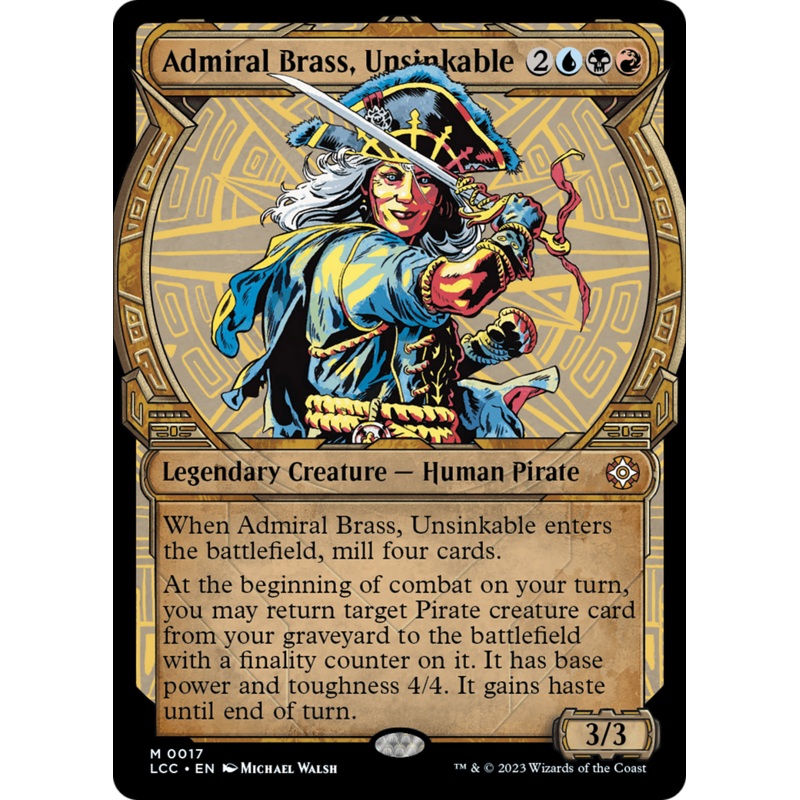 Admiral Brass, Unsinkable (Showcase) [The Lost Caverns of Ixalan Commander]