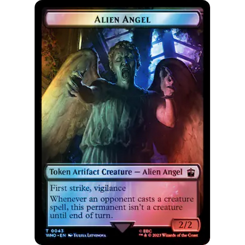 Alien Angel // Clue (0051) Double-Sided Token (Surge Foil) [Doctor Who Tokens]