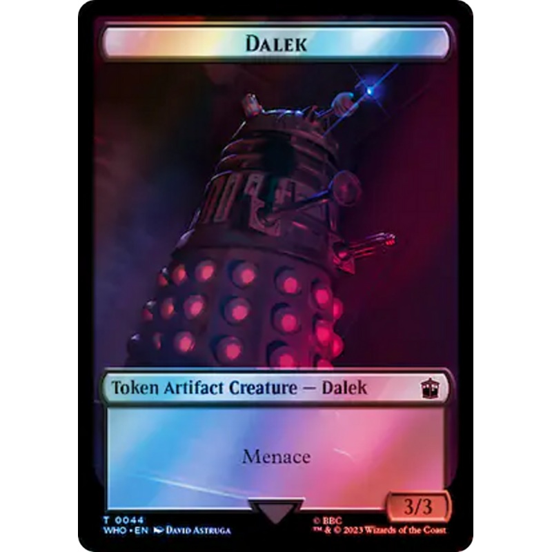 Dalek // Beast Double-Sided Token (Surge Foil) [Doctor Who Tokens]