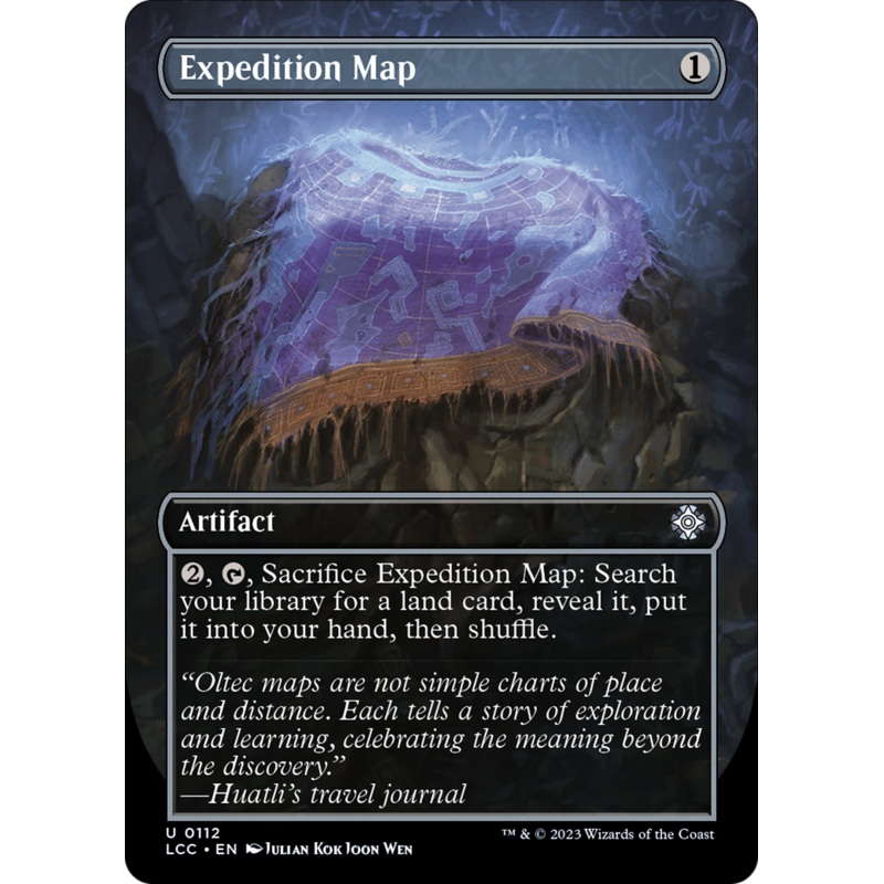 Expedition Map (Borderless) [The Lost Caverns of Ixalan Commander]