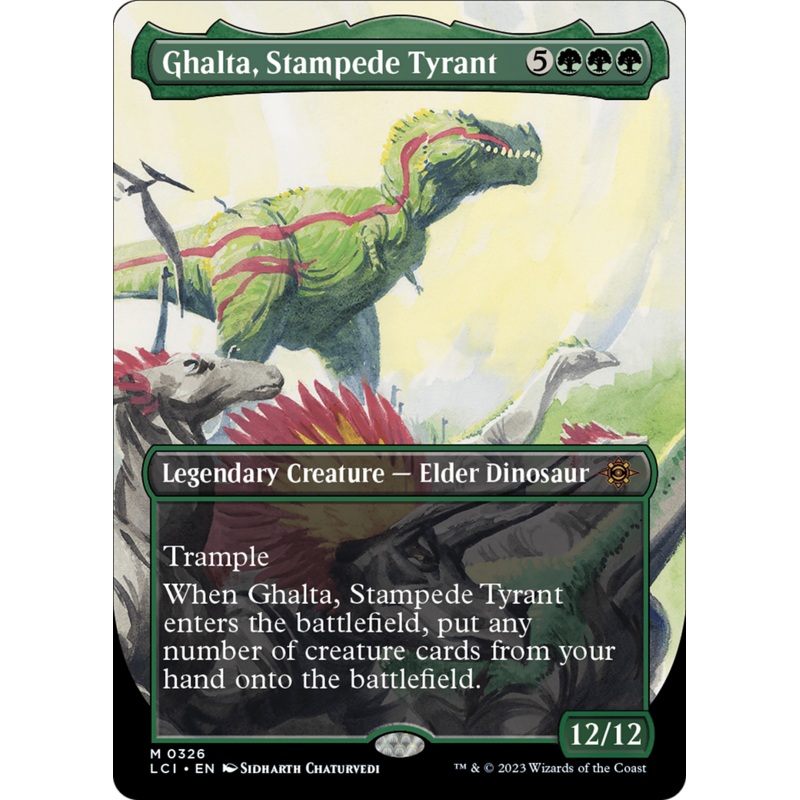 Ghalta, Stampede Tyrant (Borderless) [The Lost Caverns of Ixalan]