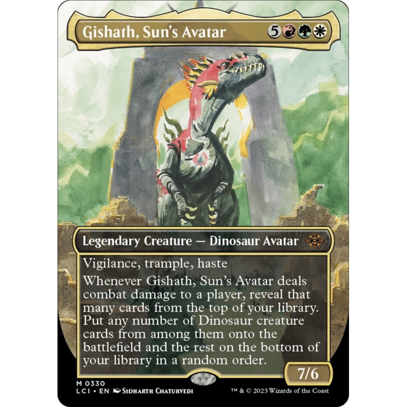 Gishath, Sun's Avatar (Borderless) [The Lost Caverns of Ixalan]