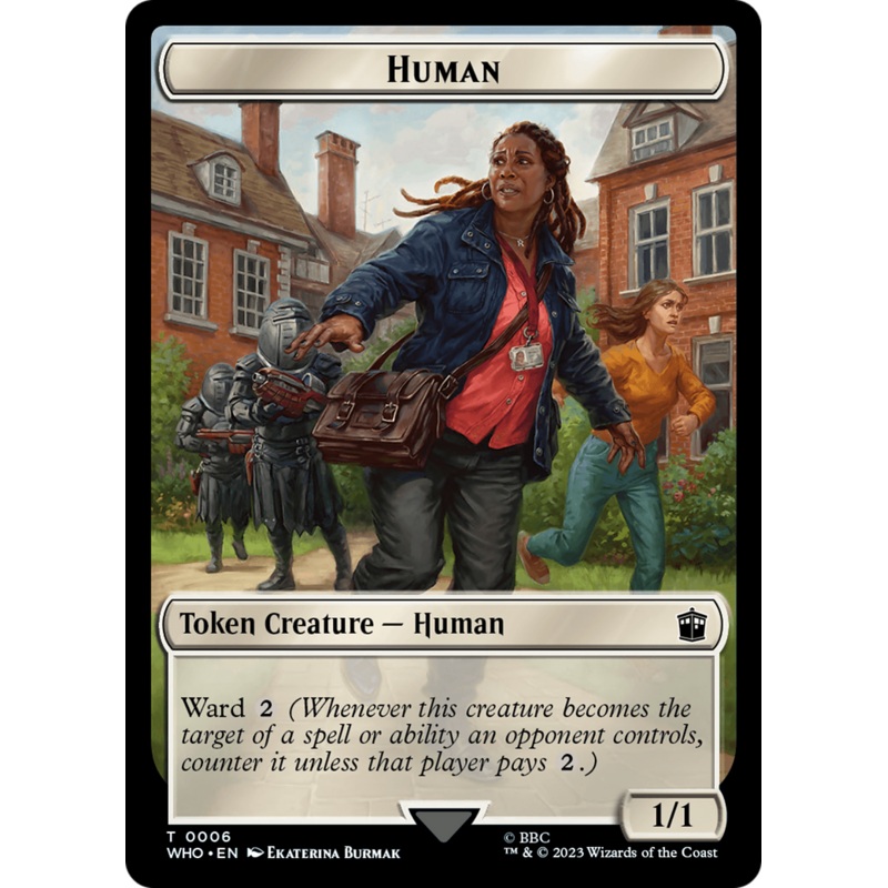 Human (0006) // Clue (0022) Double-Sided Token [Doctor Who Tokens]