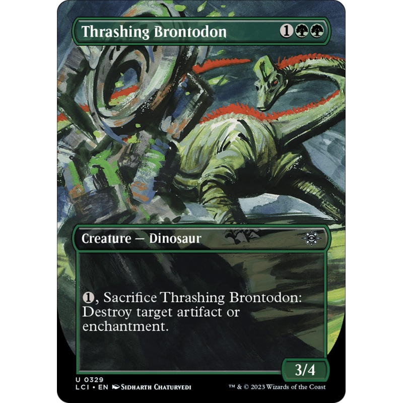 Thrashing Brontodon (Borderless) [The Lost Caverns of Ixalan]