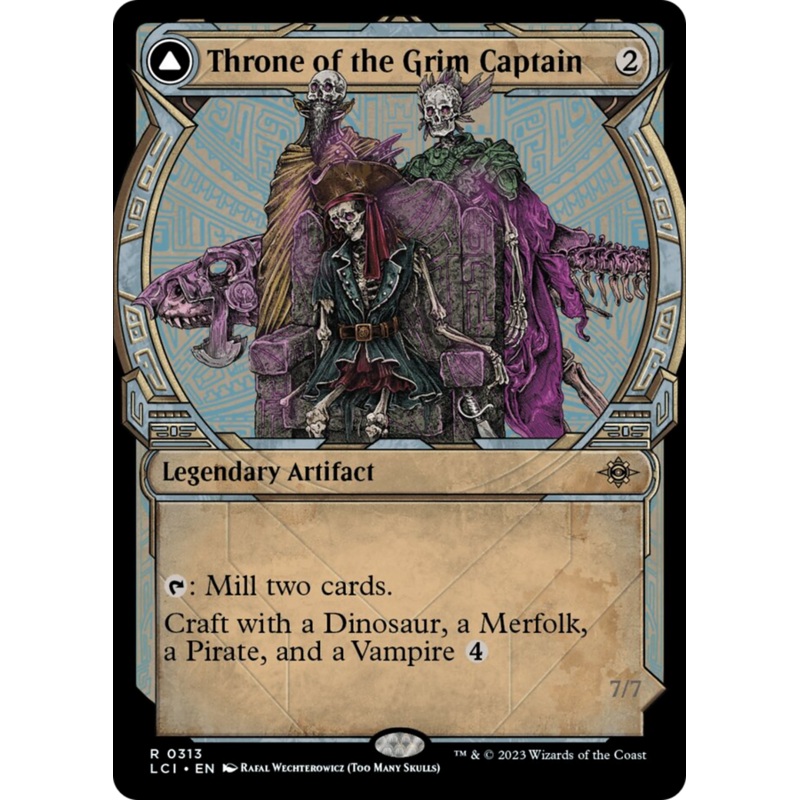 Throne of the Grim Captain // The Grim Captain (Showcase) [The Lost Caverns of Ixalan]