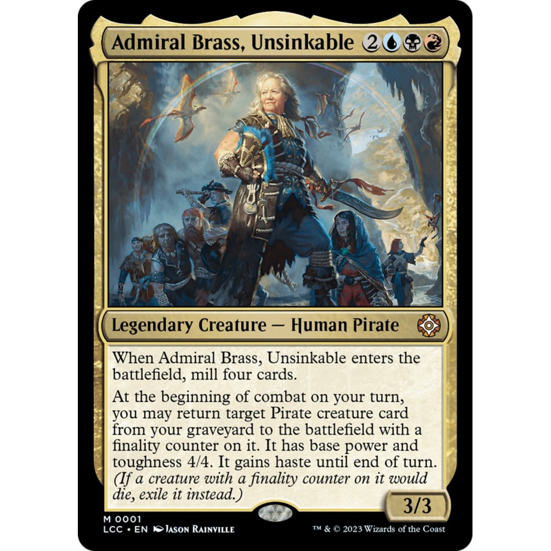 Admiral Brass, Unsinkable (Display Commander) [The Lost Caverns of Ixalan Commander]