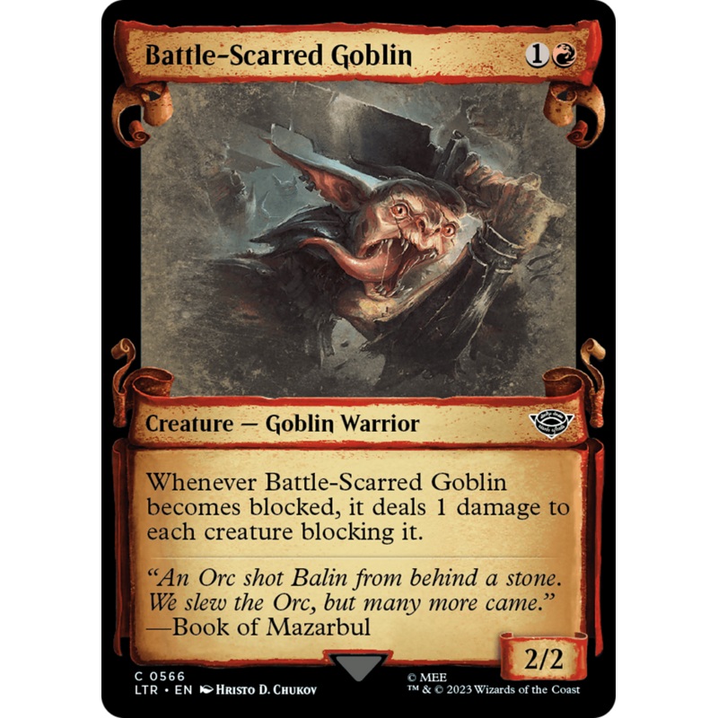 Battle-Scarred Goblin [The Lord of the Rings: Tales of Middle-Earth Showcase Scrolls]