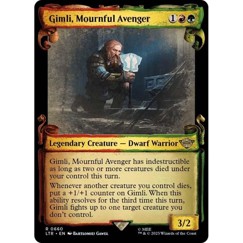 Gimli, Mournful Avenger [The Lord of the Rings: Tales of Middle-Earth Showcase Scrolls]