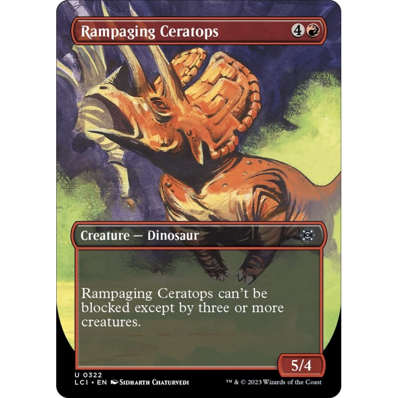Rampaging Ceratops (Borderless) [The Lost Caverns of Ixalan]