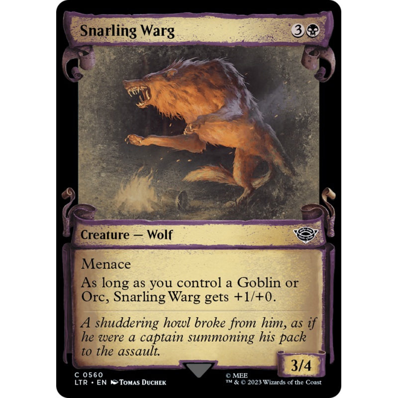 Snarling Warg [The Lord of the Rings: Tales of Middle-Earth Showcase Scrolls]