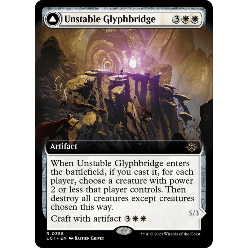 Unstable Glyphbridge // Sandswirl Wanderglyph (Extended Art) [The Lost Caverns of Ixalan]