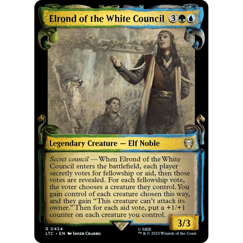 Elrond of the White Council [The Lord of the Rings: Tales of Middle-Earth Commander Showcase Scrolls]