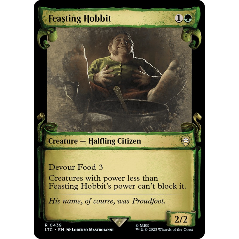 Feasting Hobbit [The Lord of the Rings: Tales of Middle-Earth Commander Showcase Scrolls]