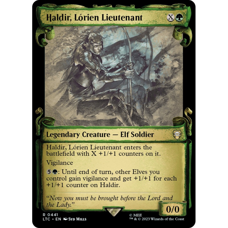 Haldir, Lorien Lieutenant [The Lord of the Rings: Tales of Middle-Earth Commander Showcase Scrolls]