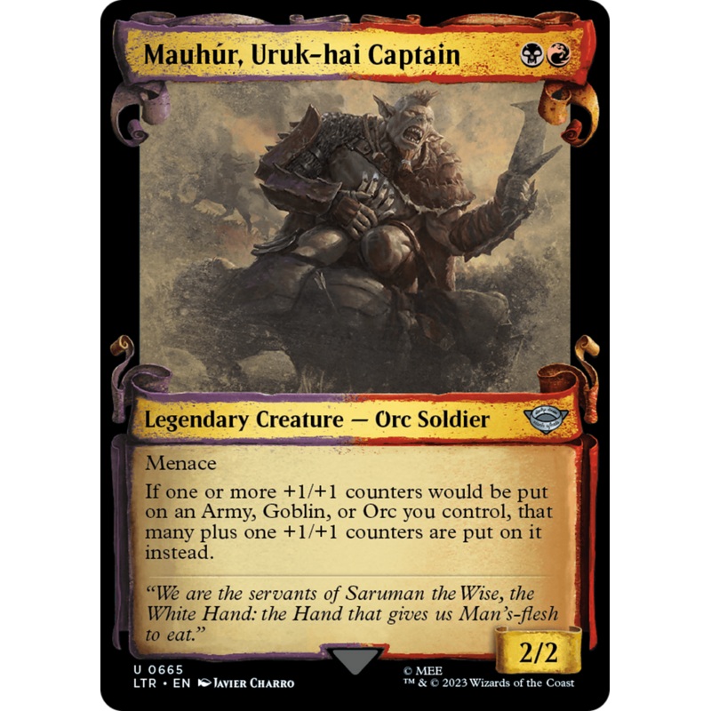 Mauhur, Uruk-hai Captain [The Lord of the Rings: Tales of Middle-Earth Showcase Scrolls]