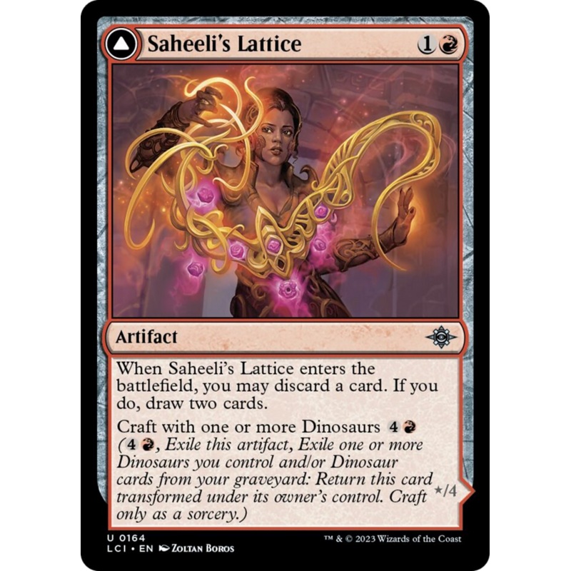 Saheeli's Lattice // Mastercraft Raptor [The Lost Caverns of Ixalan]