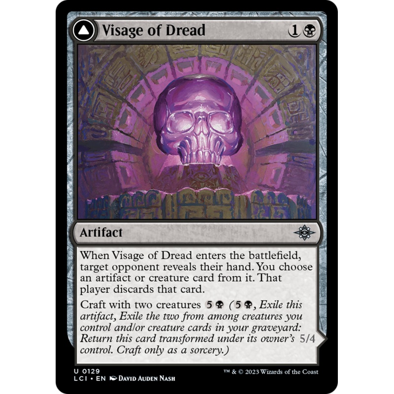 Visage of Dread // Dread Osseosaur [The Lost Caverns of Ixalan]