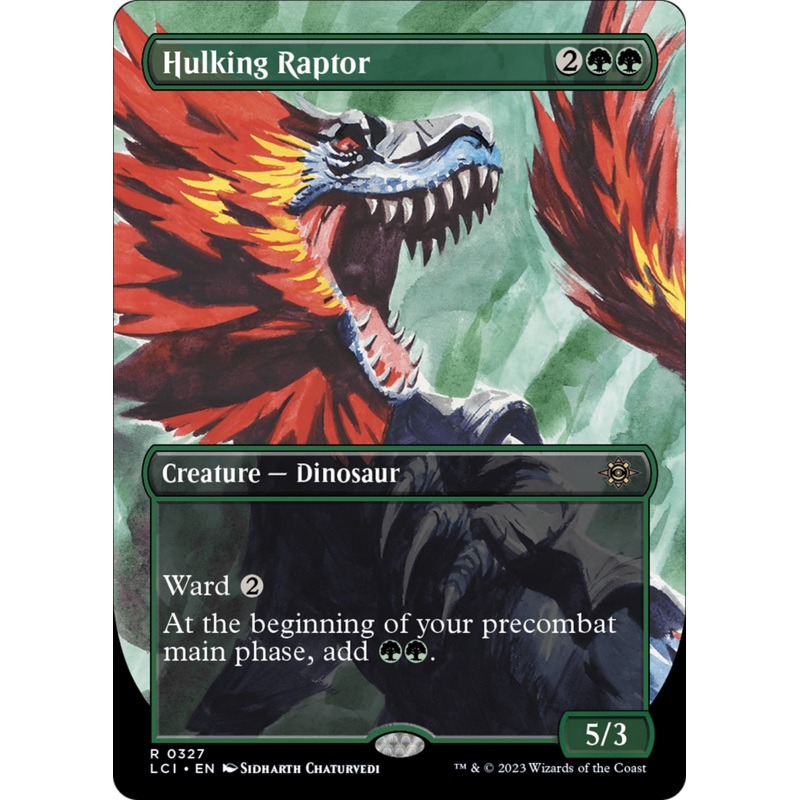 Hulking Raptor (Borderless) [The Lost Caverns of Ixalan]