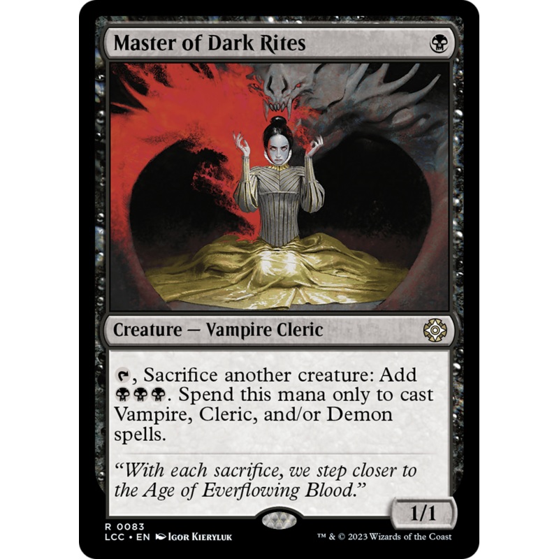 Master of Dark Rites [The Lost Caverns of Ixalan Commander]