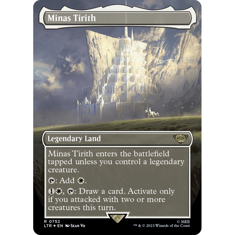 Minas Tirith (Borderless) (Surge Foil) [The Lord of the Rings: Tales of Middle-Earth]
