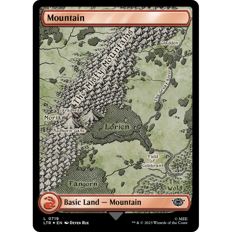 Mountain (719) (Surge Foil) [The Lord of the Rings: Tales of Middle-Earth]