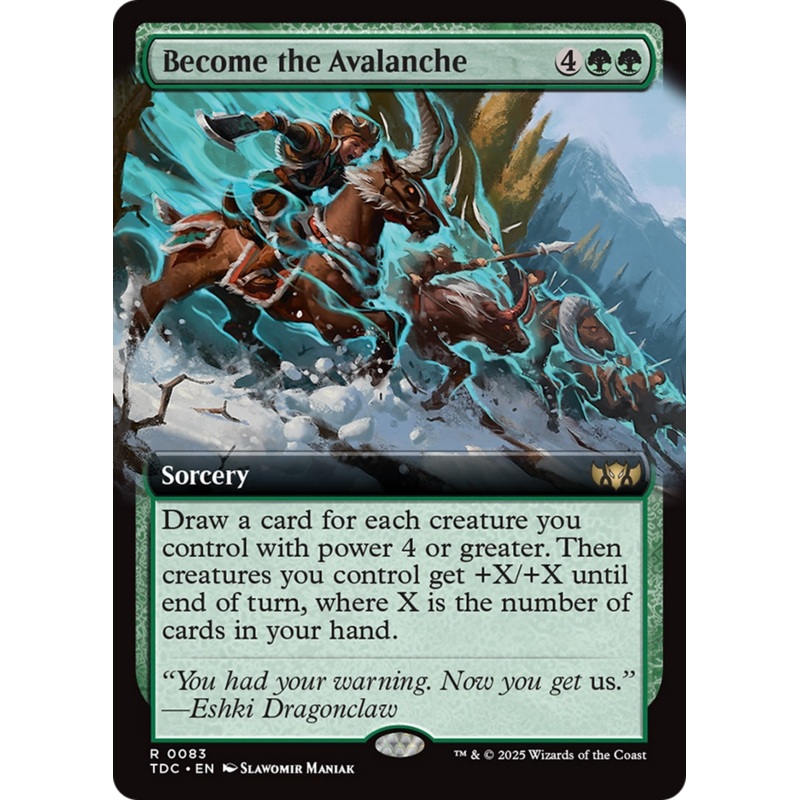Become the Avalanche (Extended Art) [Tarkir: Dragonstorm Commander]