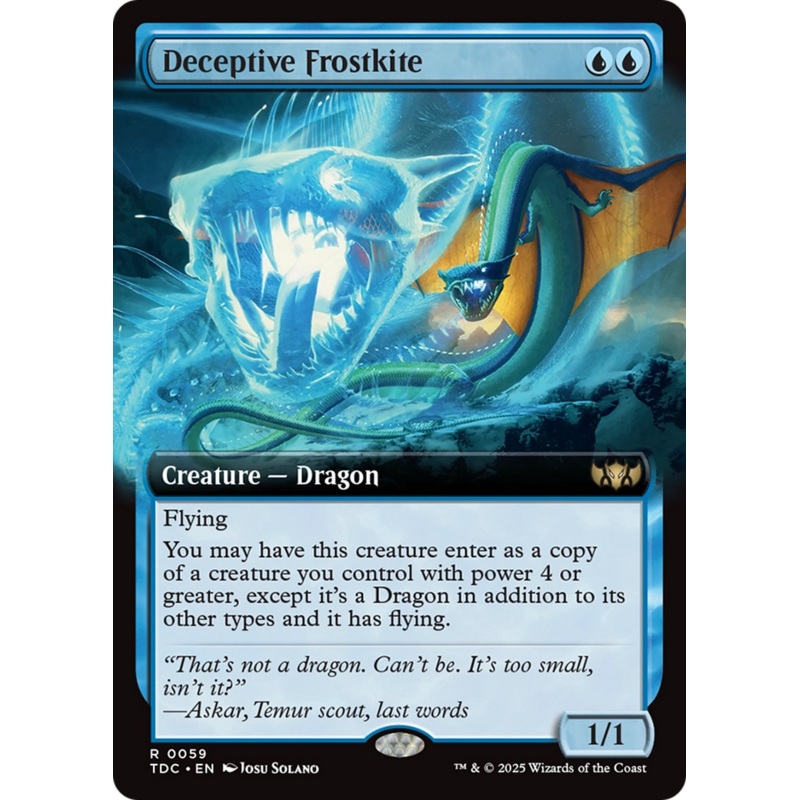 Deceptive Frostkite (Extended Art) [Tarkir: Dragonstorm Commander]