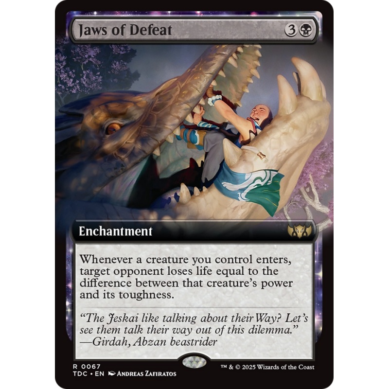 Jaws of Defeat (Extended Art) [Tarkir: Dragonstorm Commander]