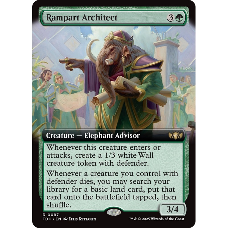 Rampart Architect (Extended Art) [Tarkir: Dragonstorm Commander]
