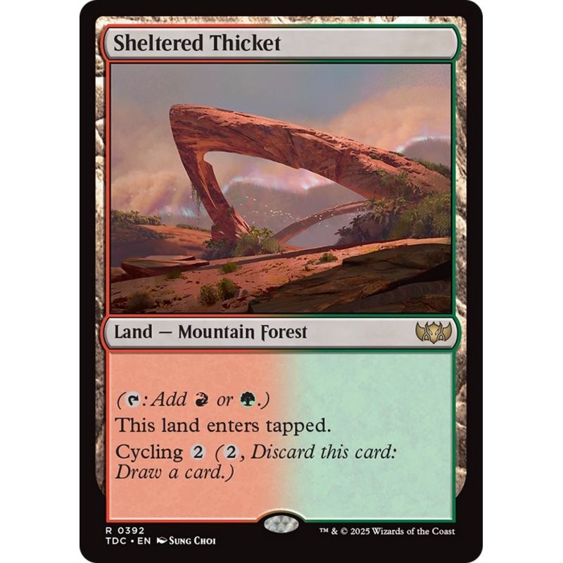 Sheltered Thicket [Tarkir: Dragonstorm Commander]
