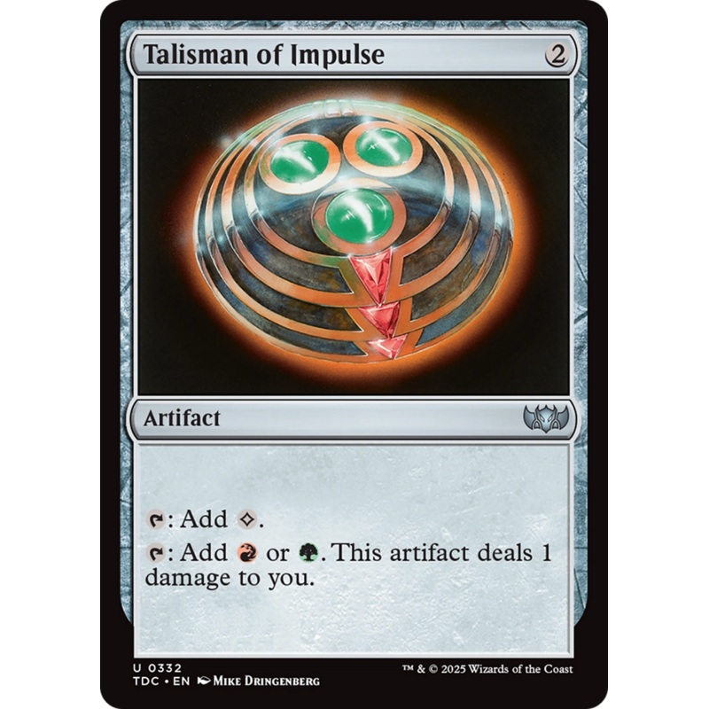 Talisman of Impulse [Tarkir: Dragonstorm Commander]