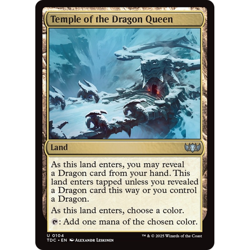 Temple of the Dragon Queen [Tarkir: Dragonstorm Commander]
