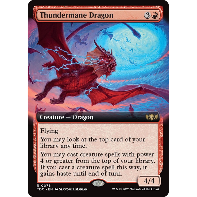 Thundermane Dragon (Extended Art) [Tarkir: Dragonstorm Commander]